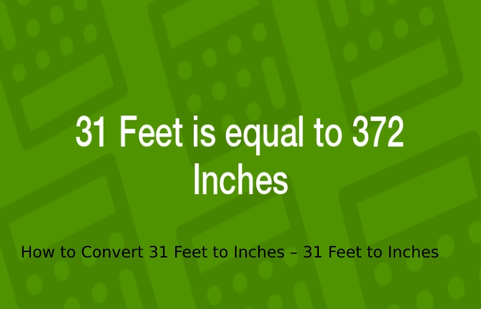 How to Convert 31 Feet to Inches – 31 Feet to Inches