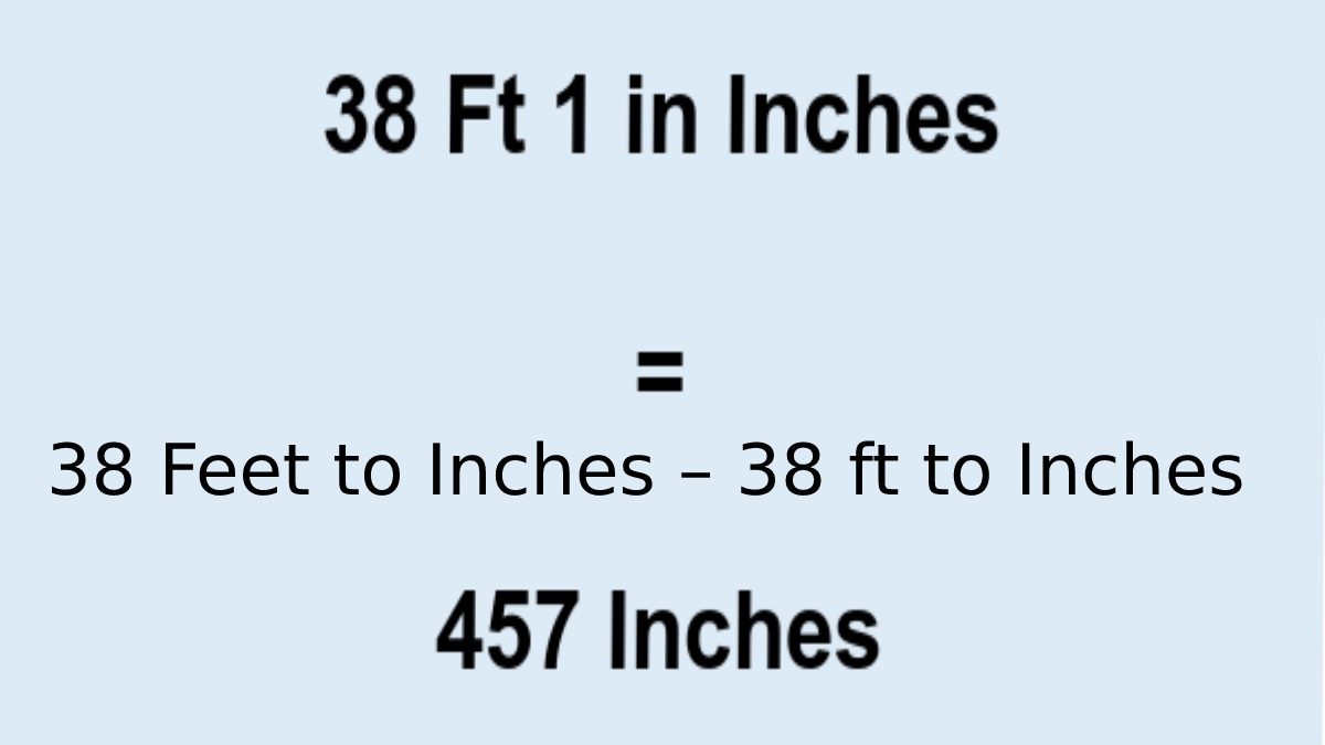 38 Feet to Inches – 38 ft to inches